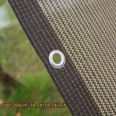 1 stuks Zonnedoek 90% Koffiekleurig Schaduwnet Geschikt voor Tuin Terras, Plantenschaduw Zeil Kas Buiten Paviljoen Gazon Schaduwdoek Geschikt 200.0 * 200.0 cm black