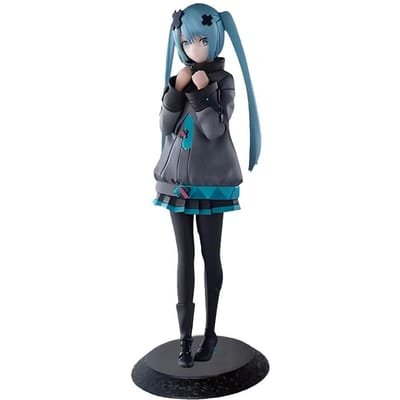 Nouvelle Figurine Anime Mignonne Hatsune Miku Style Kwaii pour Bureau 2026 20.5cm/8.07inch Jouets Modèle PVC Poupée de Collection Cadeau d'Anniversaire black
