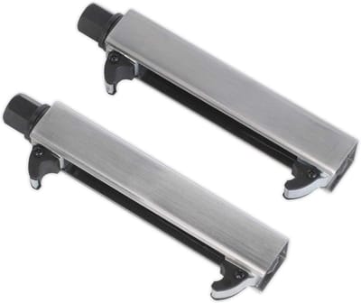 Veercompressor Motor - Ophanging Tool - Veer Demontage - Voor Klassieke Motoren - 105 mm Kaak - Chroom/Zwart