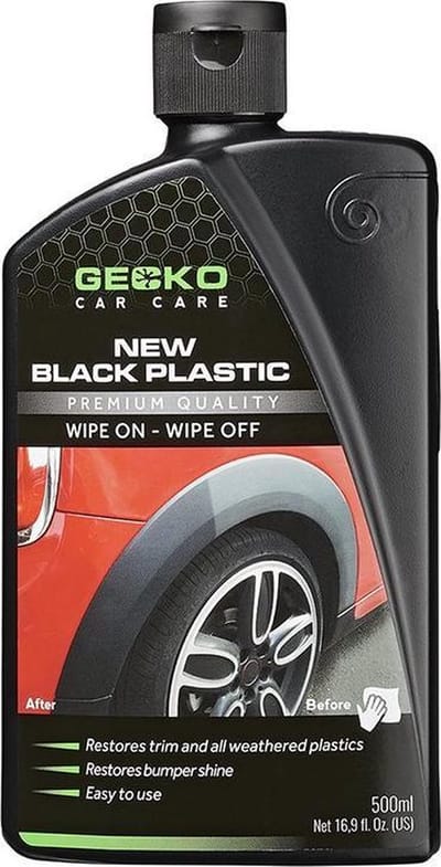 Gecko car care New Black Plastic & Trim Hersteller 500ml - herstelt glans