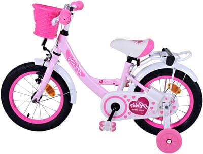 Kinderfiets - Meisjesfiets - Leren Fietsen - Veilige Kettingkast - 14 Inch - Roze