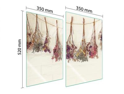 TMK ArtDeko - Serie - Glasplaat Bescherming - 2x35x52 cm - Koken