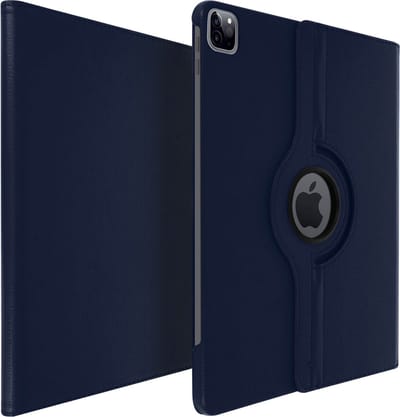Avizar Hoesje Geschikt voor iPad Pro 12.9 2021, 2020 en 2018 360° Draaibare Standfunctie, Blauw