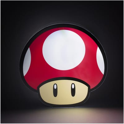 Paladone Super Mario Paddenstoel Bureau Lamp - Beige, Rood, Wit, Zwart