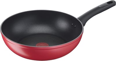 Wok met antiaanbaklaag van aluminium - Ø 28 cm, inductie, gas en oven, ergonomische handgreep