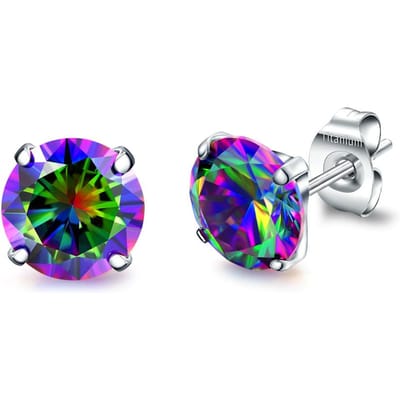 G23 Titanium Hypoallergeen Zirkonia Tiny Stud Oorbellen Nikkelvrij voor Gevoelige Oren Vrouwen Tiener Meisjes blue