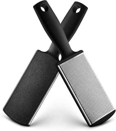 Voetvijl Eelt Remover - Voetrasp Pedicure Tool - Voetverzorging Thuis - Dubbelzijdig Ontwerp - 24.4 x 6.3 cm - Zwart