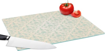 Glazen Snijplank - 39x28 - Damast - Vintage - Pastel - Design - Snijplanken Glas