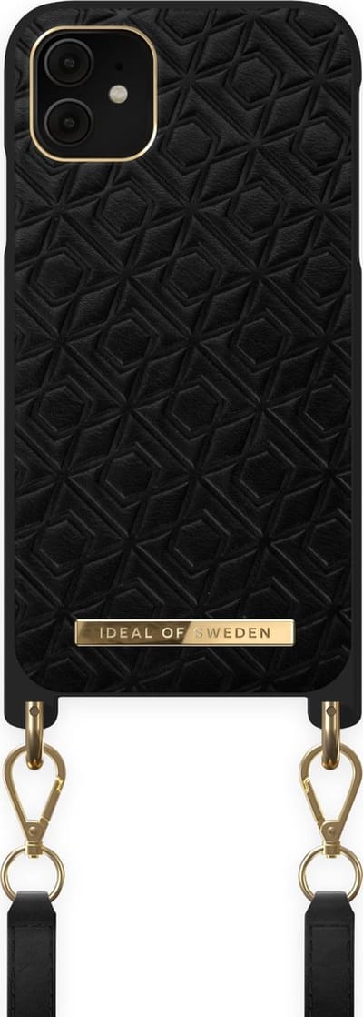 Ideal of Sweden Phone Necklace Case iPhone 11/XR Embossed Black