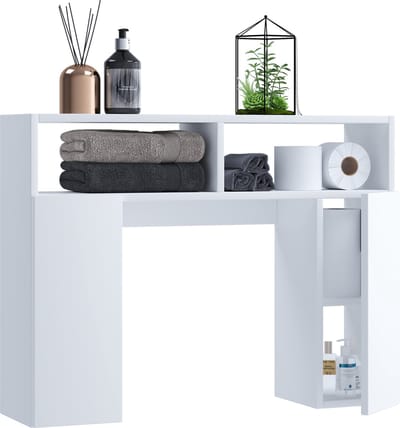 VCM Houten wandplank Hangende plank Overhang WC Toilet Badkamermeubels Wasmachine Kast Planchet Tinoli S Houten wandplank Hangende plank Overhang WC Toilet Badkamermeubels Wasmachine Kast Planchet Tinoli S