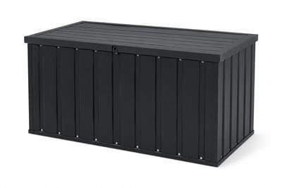 ITRONIQ Opbergbox Tuin 380 Liter – Metalen Tuinkussenbox 129x67x65 CM – Waterbestendige Opbergkist Voor Tuinkussens – Antraciet
