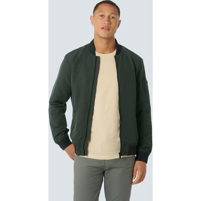 No Excess Jacket Short Fit Bomber Dark Steel Maat: S | Bomberjacks Outlet | Heren | Groen
