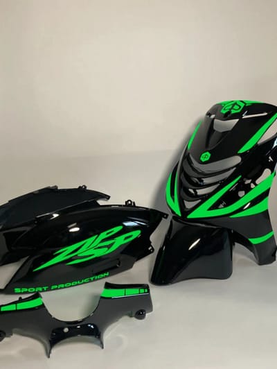 Piaggio Zip Stickerset - Sport Production - Fluor groen