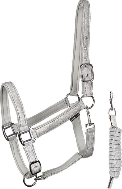 Harry's Horse Halsterset Glitter Grijs - Grijs - paard