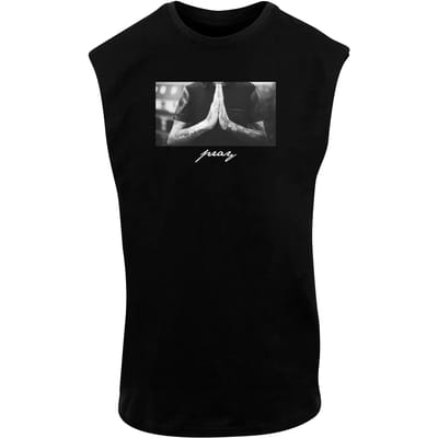 Mister Tee - Pray Mouwloos shirt - XXL - Zwart