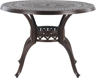 SALENTO - Tuintafel - Donkerbruin - 102 x 102 cm - Aluminium