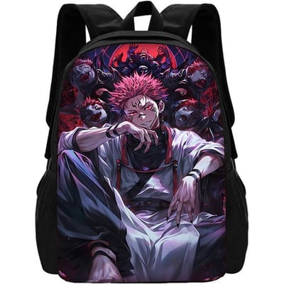 Anime J-JujutsuS K-KaisenS Kinder Schoolrugzak met Lunchtassen, Etui, Schooltassen voor Jongens Meisjes Beste Cadeau