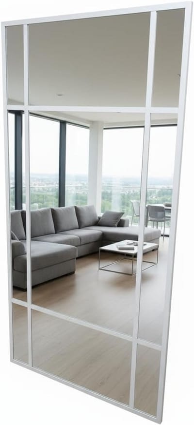 Industriële Wandspiegel Deense Stijl Aluminium 160x80 cm Rechthoekig