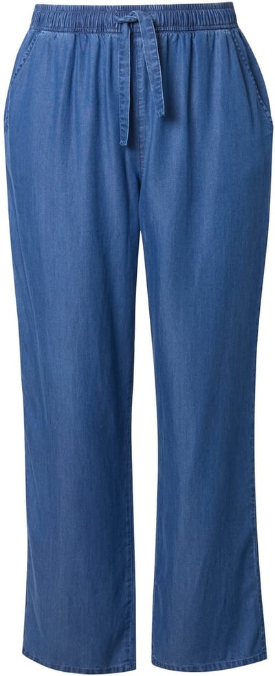 Ulla Popken - Dames - Instapbroek - Blauw denim - Maat 46+