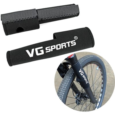 1 paire de housses de protection pour cadre de cyclisme, coussinet de protection pour fourche de vélo, couverture de fourche avant noir