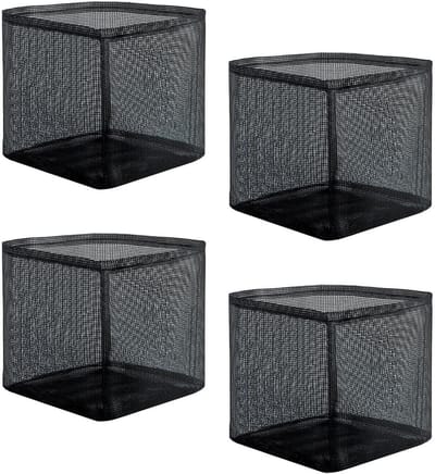 Drijvende Vijverplant Manden - Waterplant Zakken - Vijvers Verfraaien - Ademend PVC Materiaal - 18 x 18 cm - Zwart