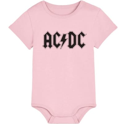 AC/DC Logo Body - roze - 74/80