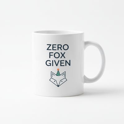 Zero Fox Given – Grappige Sarcastische Quote Koffiemok 330 ml | Brutale Attitude Cadeau voor Werk & Thuis