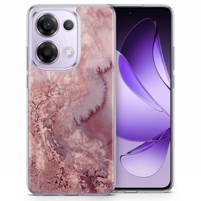 Hoesje - Geschikt voor Oppo Reno 13 Pro 5G - Marmer Design - Shockproof Telefoonhoes - Transparante Back Cover Roze