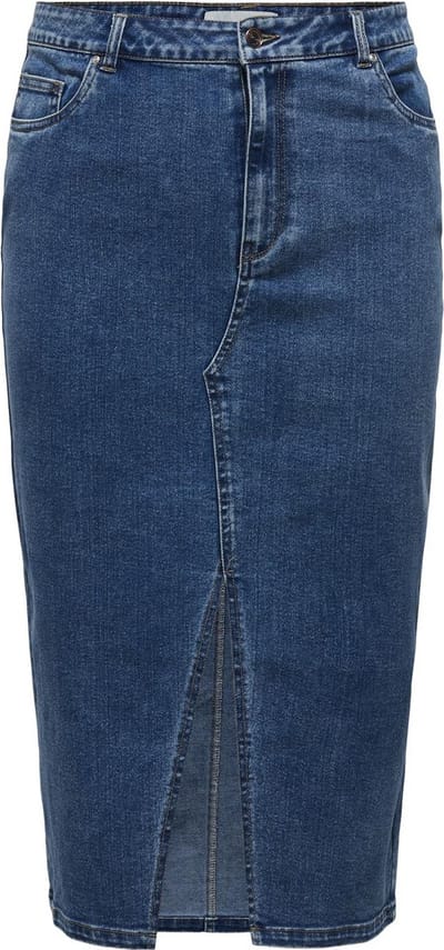 ONLY CARMAKOMA - CARSIRI FRONT SLIT SKIRT DNM GUA NOOS - Dames - Rokken