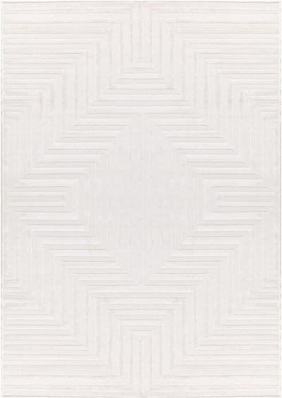 Flycarpets Cara Modern Japandi Labyrinth Vloerkleed - Creme - 140x200 cm