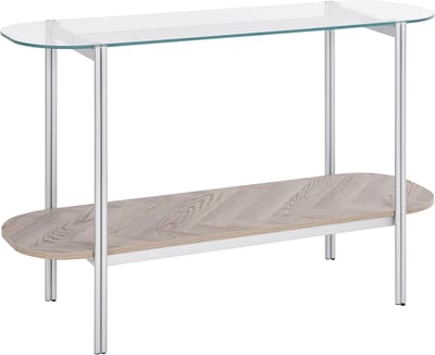 LOVELL - Sidetable - Lichtbruin/Zilver - Hout