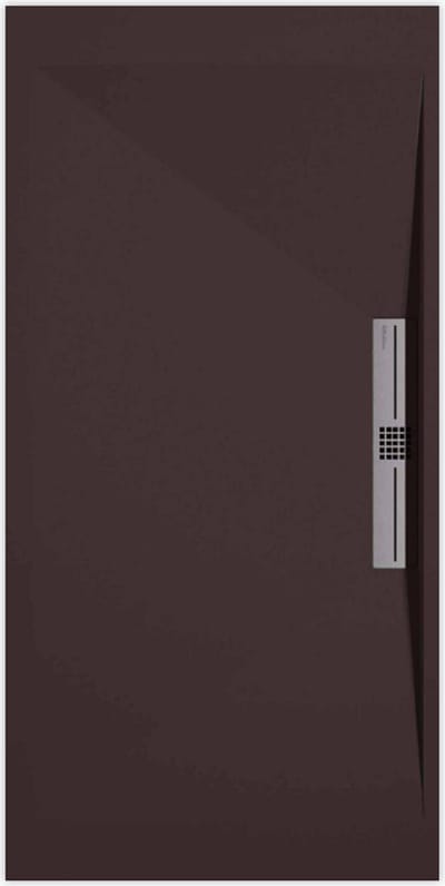 Sanifun douchebak Stone Side Chocolate Smooth 900 x 800 S