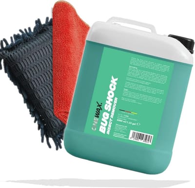Insectenverwijderaar Set voor Auto en Motorfiets - 5 Liter + Spons + Microvezeldoek - Effectieve Insectenreiniger