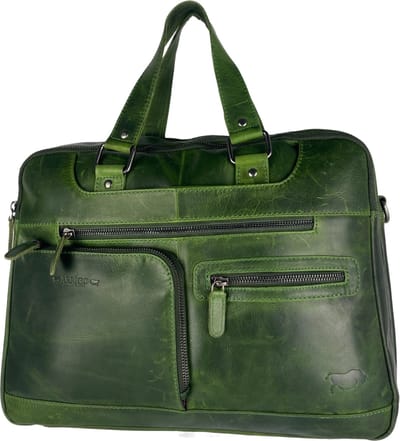 Handtassen - Schoudertas - Groen - Echt Leer - Werktas Dames - Werktas Heren - Crossbody Tas - Schooltas - Laptop tot 15.6 - Arrigo
