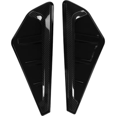 2 Pièces Garniture d'Évent Latéral de Voiture Accessoires Extérieurs Auto Remplacement pour X5 F15 X5M F85 2019‑2021 Carbon Fiber Style black