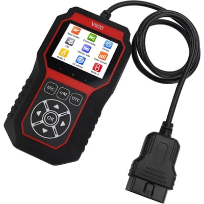 V600 Auto OBD Scanner 2,8 inch TFT Kleurenscherm Eén Klik I M Ingebouwde Geheugenkaart Motorstoring Code black