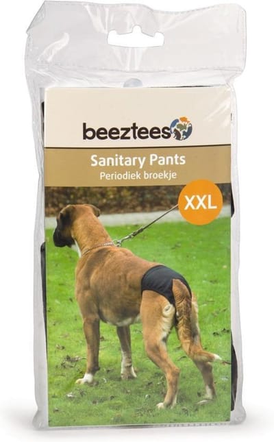 Beeztees Periodiek Broekje - Hond - Zwart - XXL - 71-78 cm