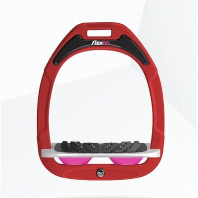 Ultra Grip Verstelbare Beensteunen Rood/Grijs/Roze Flex-On Green Composite