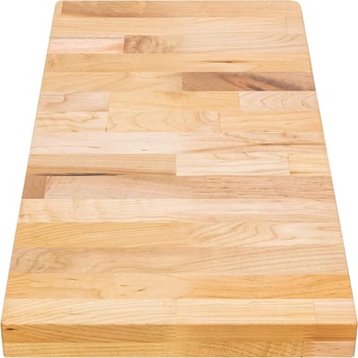 Slagerblok Werkblad - Houten Tafelblad - Werkruimte Creëren - Massief Esdoornhout - 61 x 30.5 x 3.8 cm - Natuurlijk Bruin