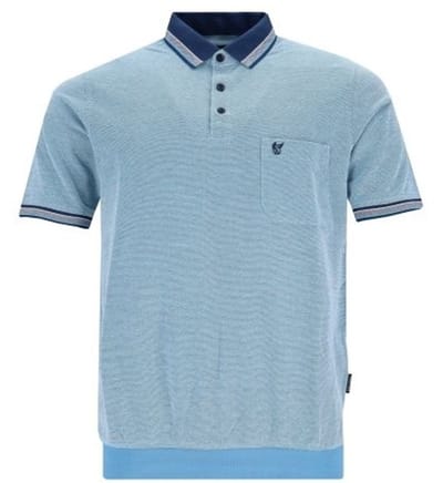 Hajo - Poloshirt Piqué - heren- blauw - maat 3XL