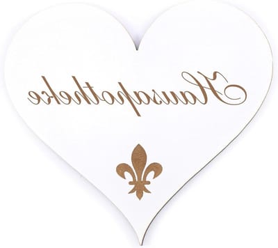 Decoratief Houten Bord - Deurbordje Huisbord - Woning Decoratie - Hart Design - 13 x 12 cm - Huisapotheek