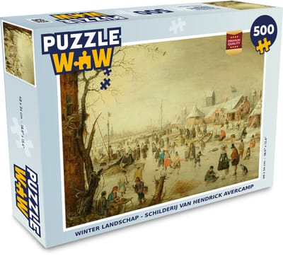 Puzzel Winter landschap - schilderij van Hendrick Avercamp - Legpuzzel - Puzzel 500 stukjes