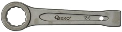 GEKO Ring Slogging Steeksleutel - 24mm - Voor Zwaar Werk - Chroom-Vanadium Staal