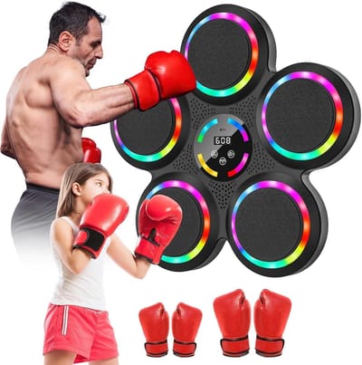 Bluetooth Boksmachine - Muziek Bokszak - Thuis Fitness - Dynamische Muzieksynchronisatie - 41 x 41 x 5 cm - Zwart
