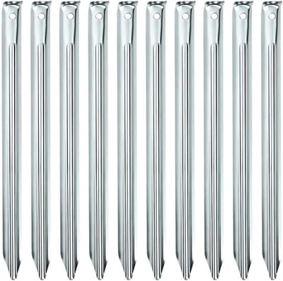 Grondankers Set - Tentharingen Stalen Haringen - Vastzetten Tenten - Extra Dik V-Profiel - 30 cm Lengte