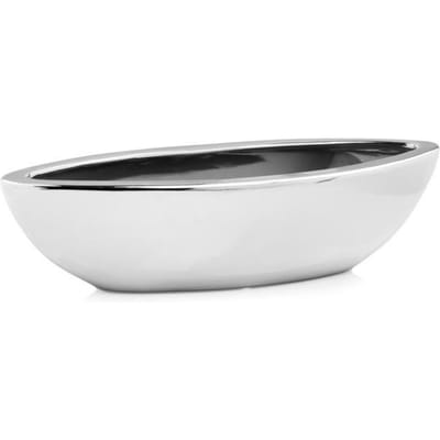 Moderne keramische Bloempot schaal Grijs 40x14x11 cm