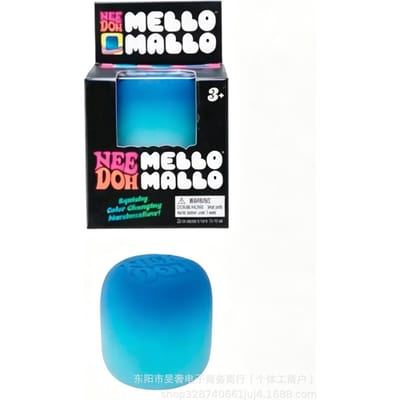 Needoh Mello Mallo UV-licht Reactief Knijpspeeltje Marshmallow Textuur Langzaam Rijzend Knijp Fidget Speelgoed Zonlicht Kleurverandering Cadeau black
