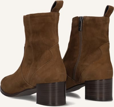 Notre-V 63231 Enkellaarsjes - Enkelboots met rits - Dames - Bruin - Maat 39