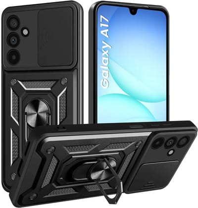 Hoesje voor Samsung Galaxy A18 5G A186 / A18 4G A185 / F17 / M17 / A17 4G A175, Techsuit, CamShield, Zwart