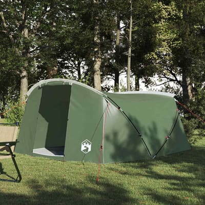 vidaXL - Tunneltent - voor - 4 - Personen - 4-persoons - Groen - en - Wit